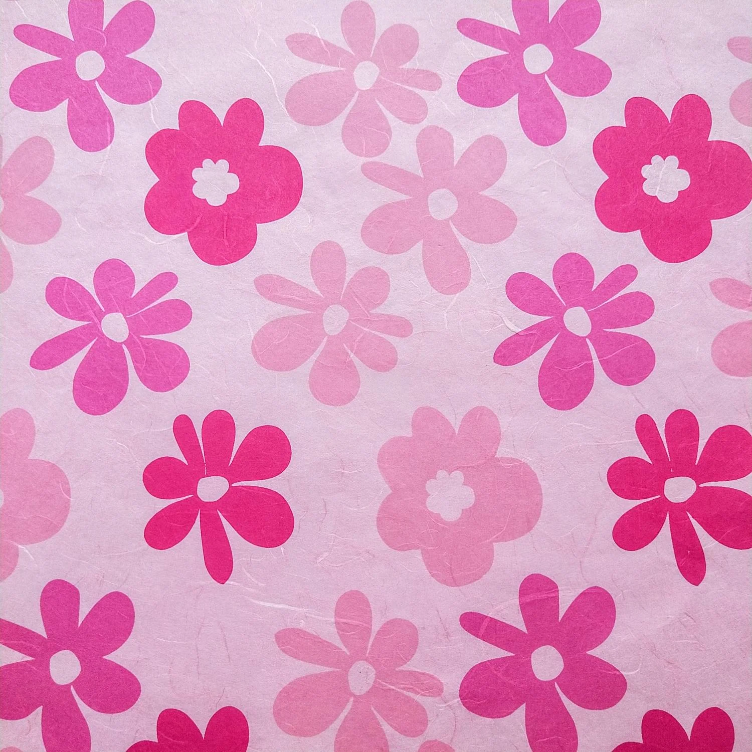 Caribbean Screen-printed Kozo Paper (Pink) - Image 3