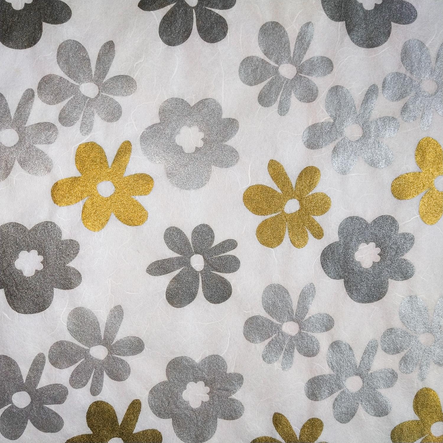 Caribbean Screen-printed Kozo Paper (White) - Image 3