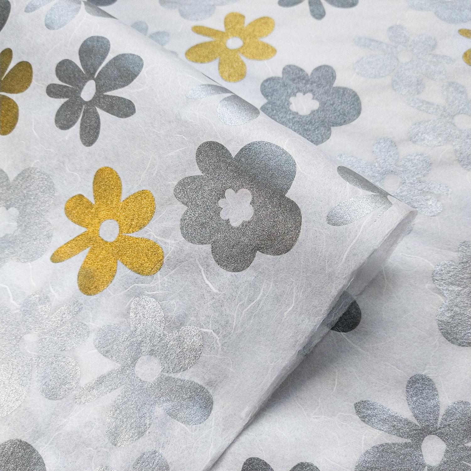 Caribbean Screen-printed Kozo Paper (White) - Image 4
