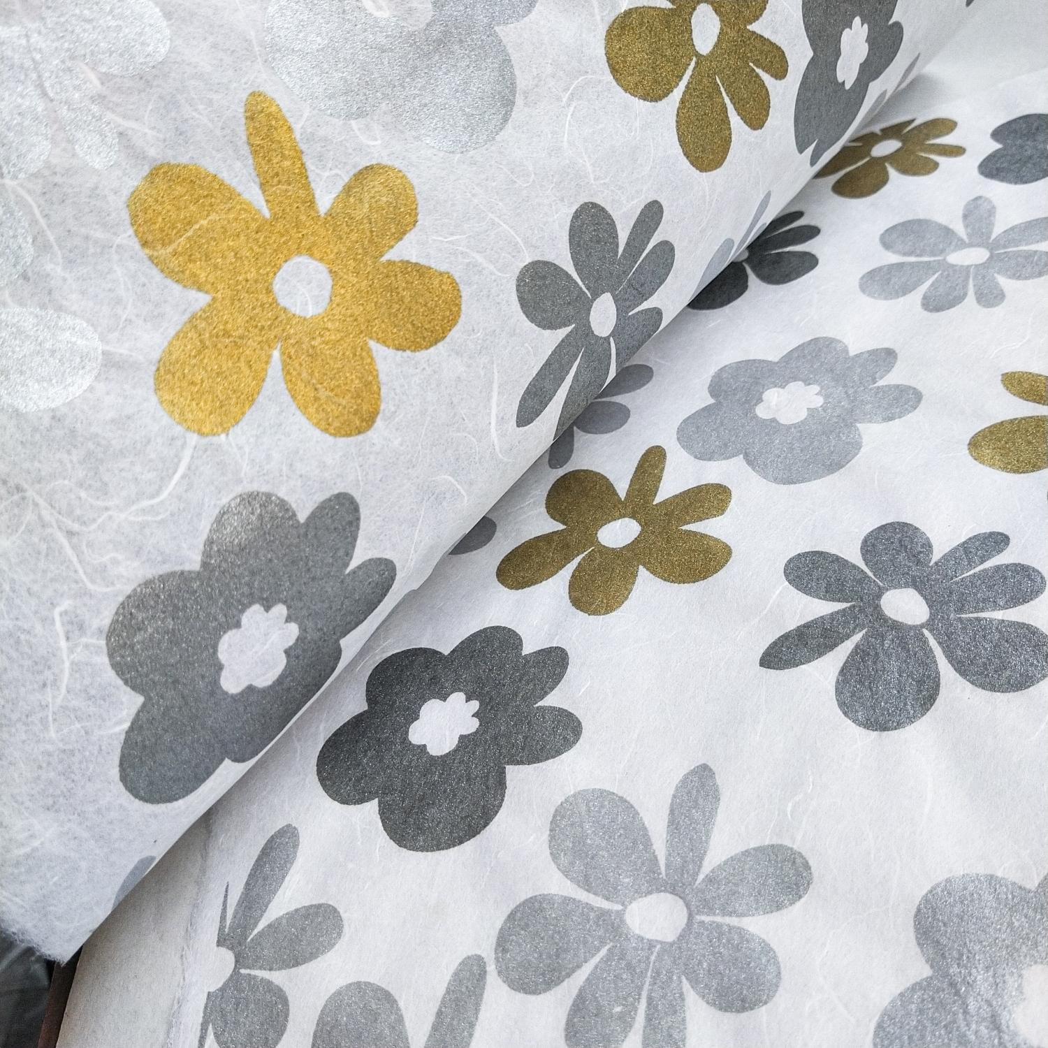 Caribbean Screen-printed Kozo Paper (White) - Image 5
