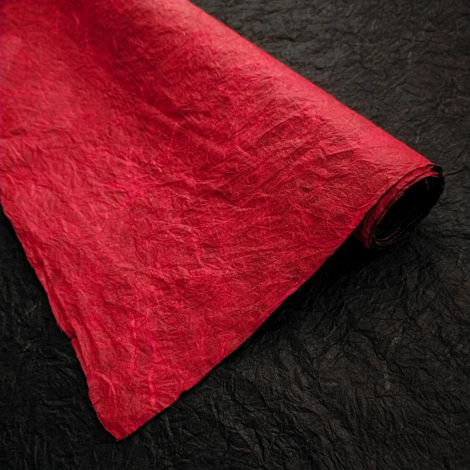 Double-sided Momigami Kozo Paper (Black and Red) - Image 3