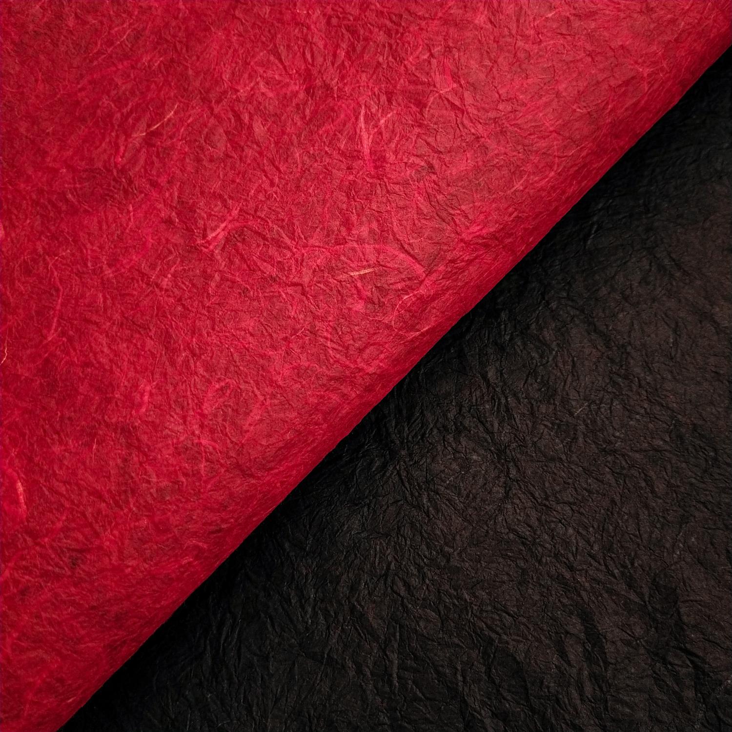 Double-sided Momigami Kozo Paper (Black and Red) - Image 4