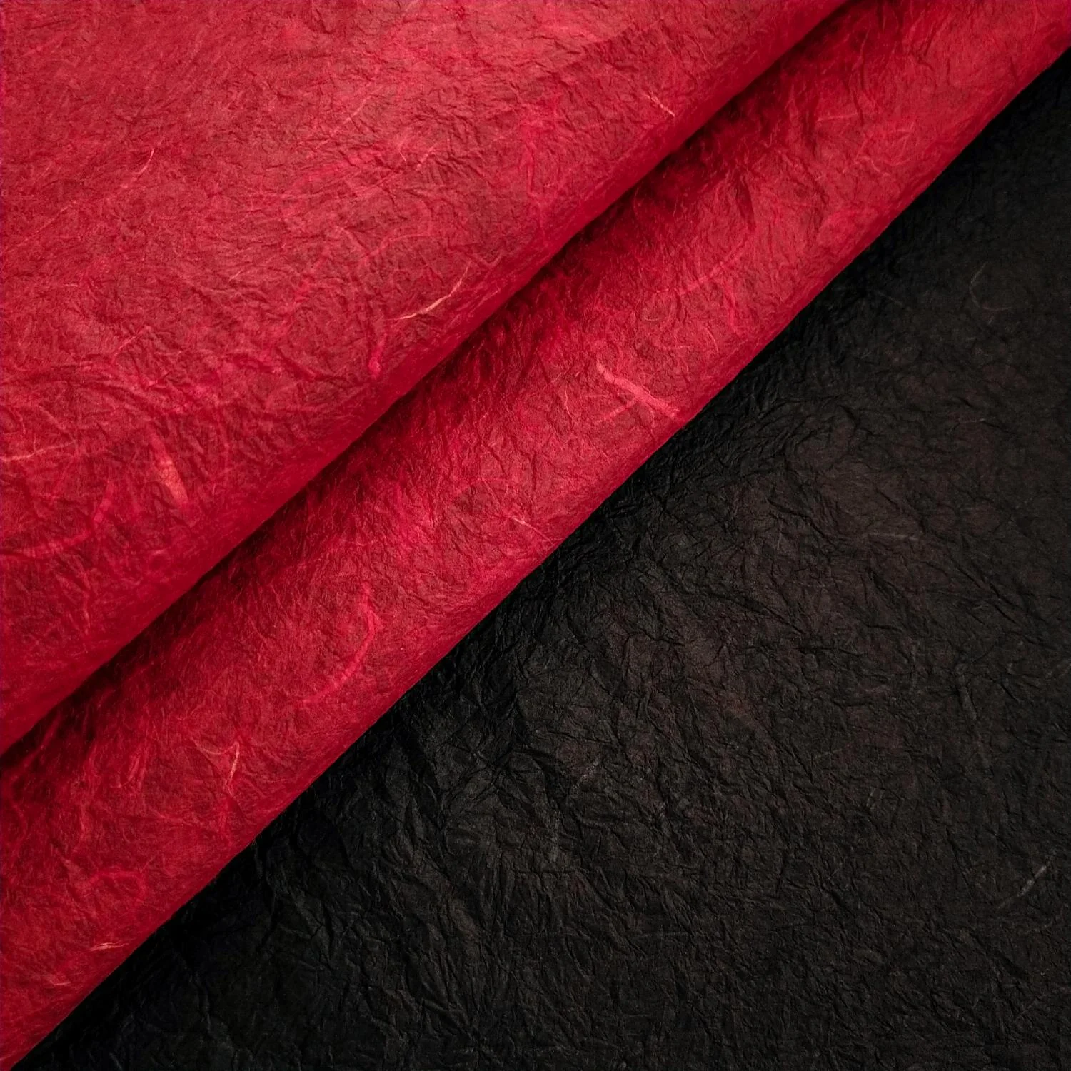 Double-sided Momigami Kozo Paper (Black and Red) - Image 5