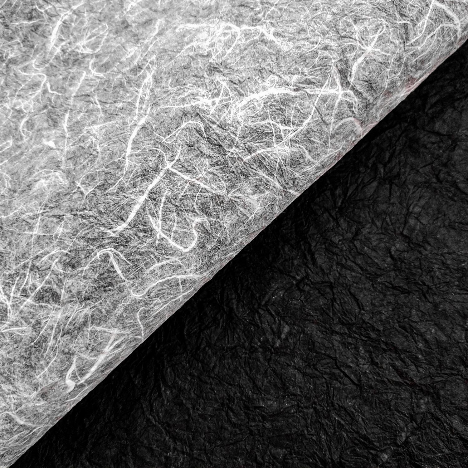 Double-sided Momigami Kozo Paper (Black and White) - Image 4