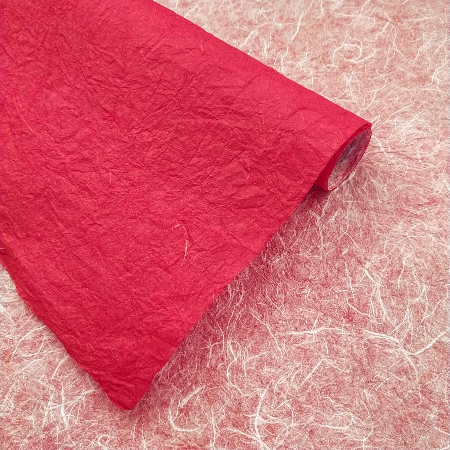 Double-sided Momigami Kozo Paper (White and Red) - Image 3
