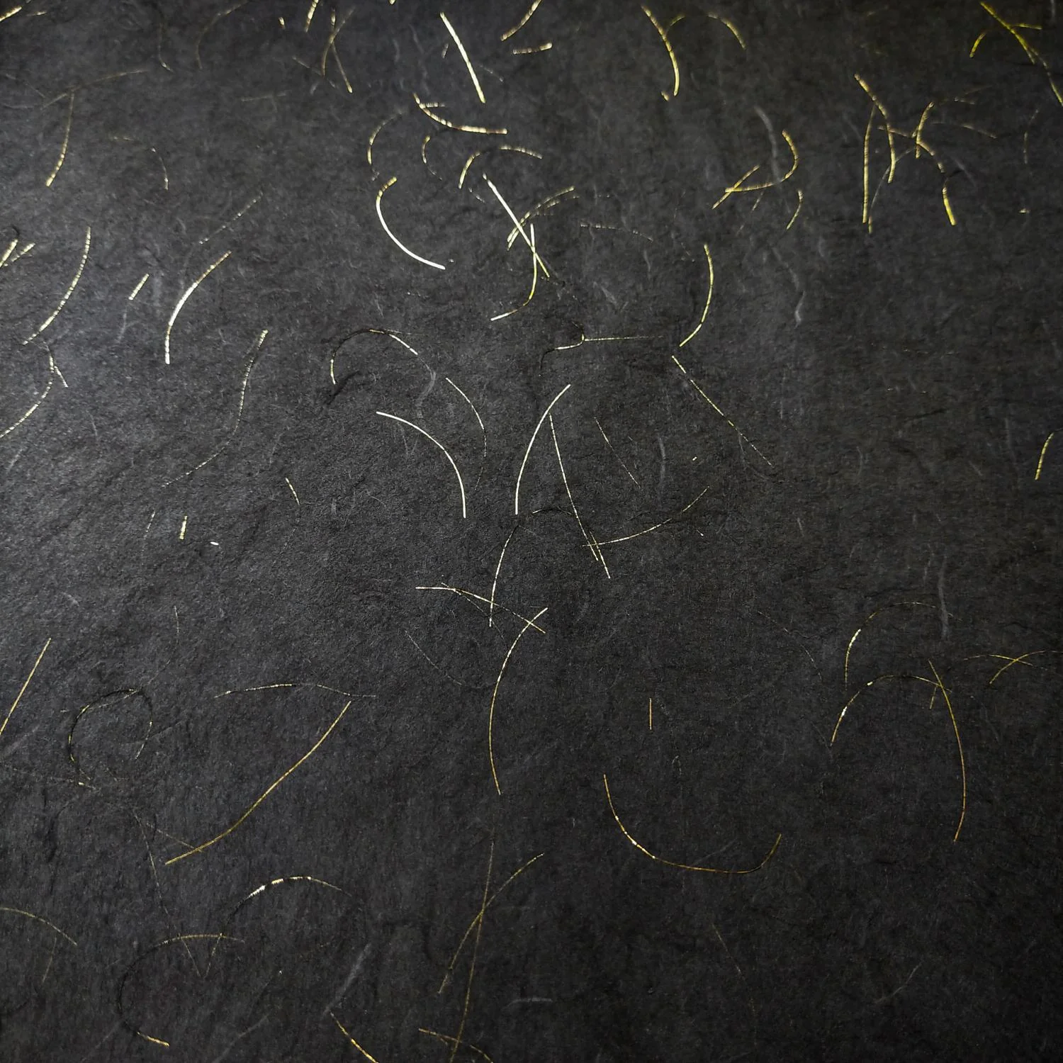 Golden Tinsel Unryu Kozo Paper (Black) - Image 3