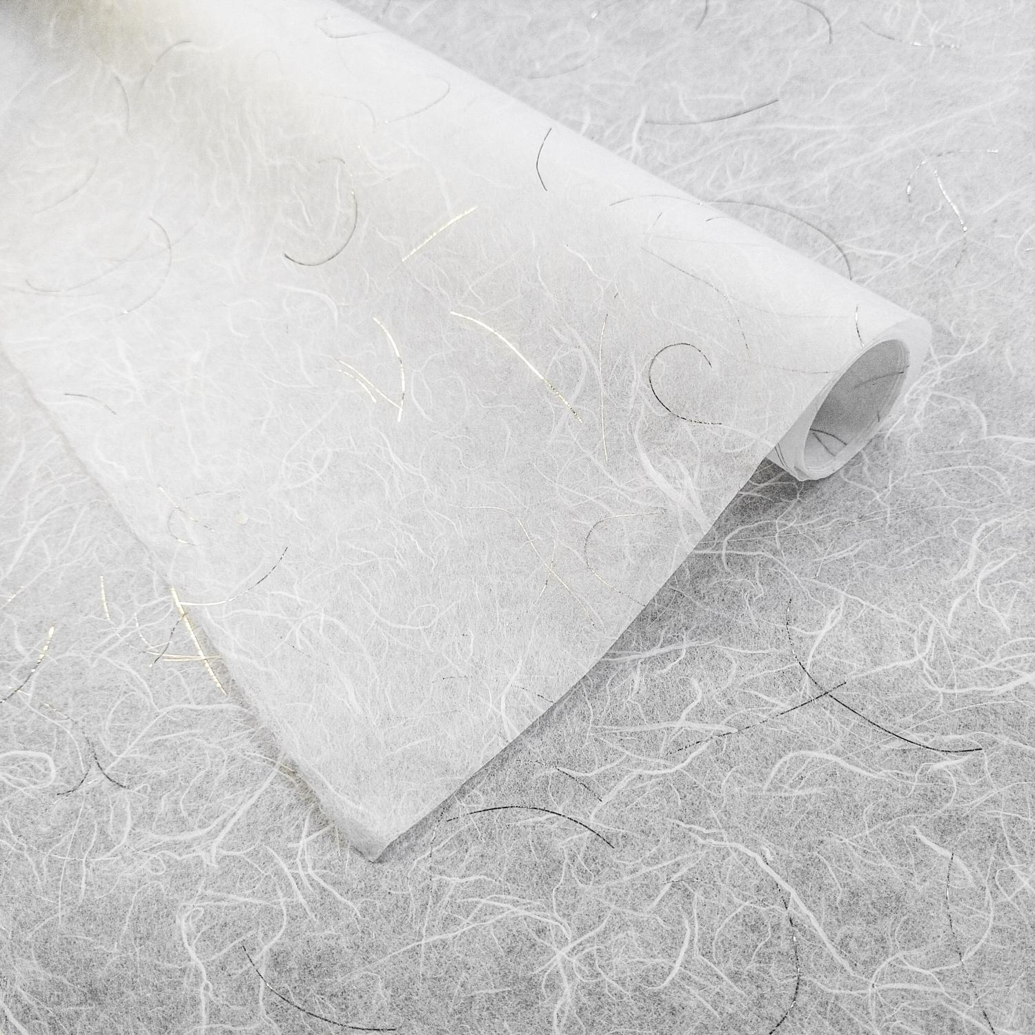 Golden Tinsel Unryu Kozo Paper (White) - Image 2