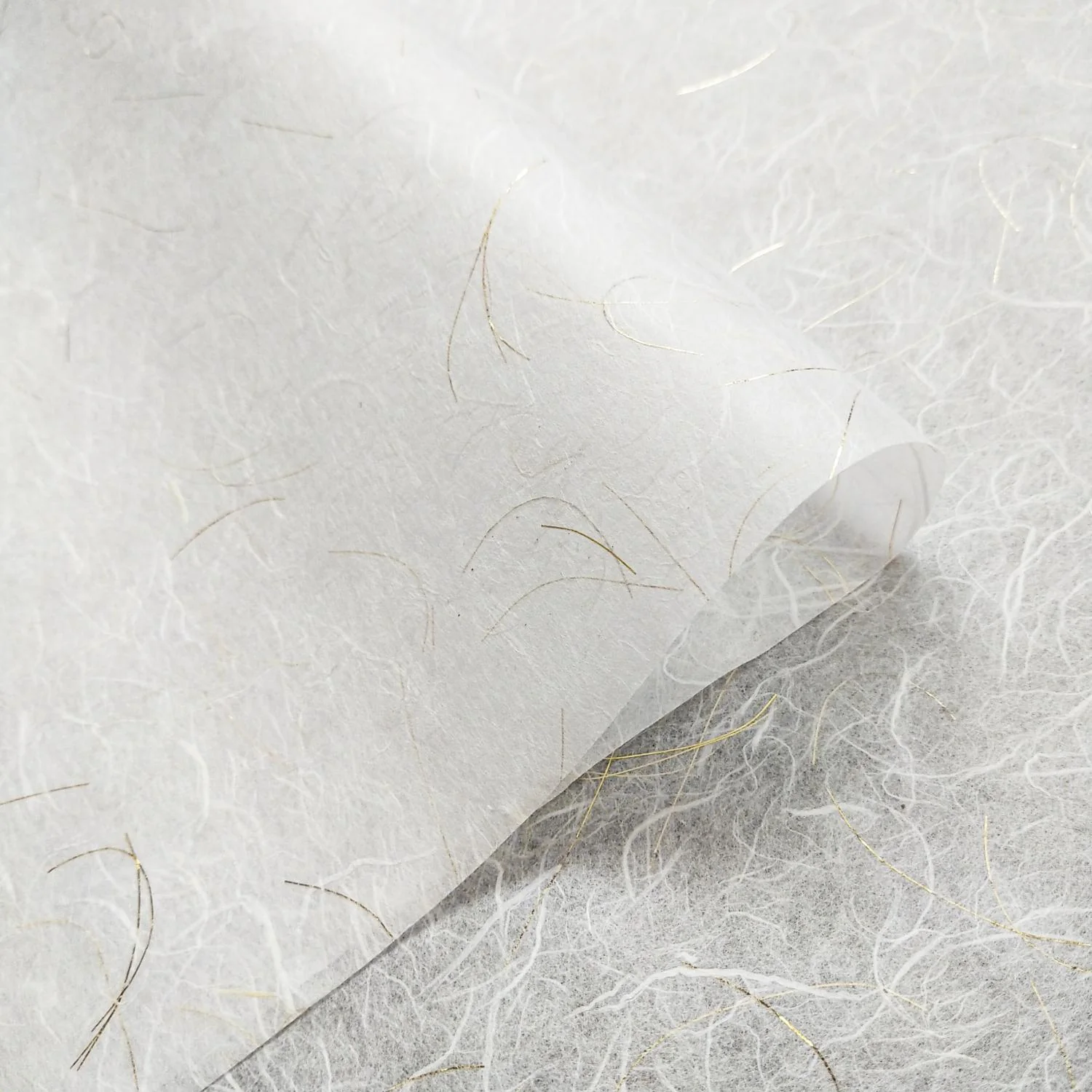 Golden Tinsel Unryu Kozo Paper (White) - Image 4