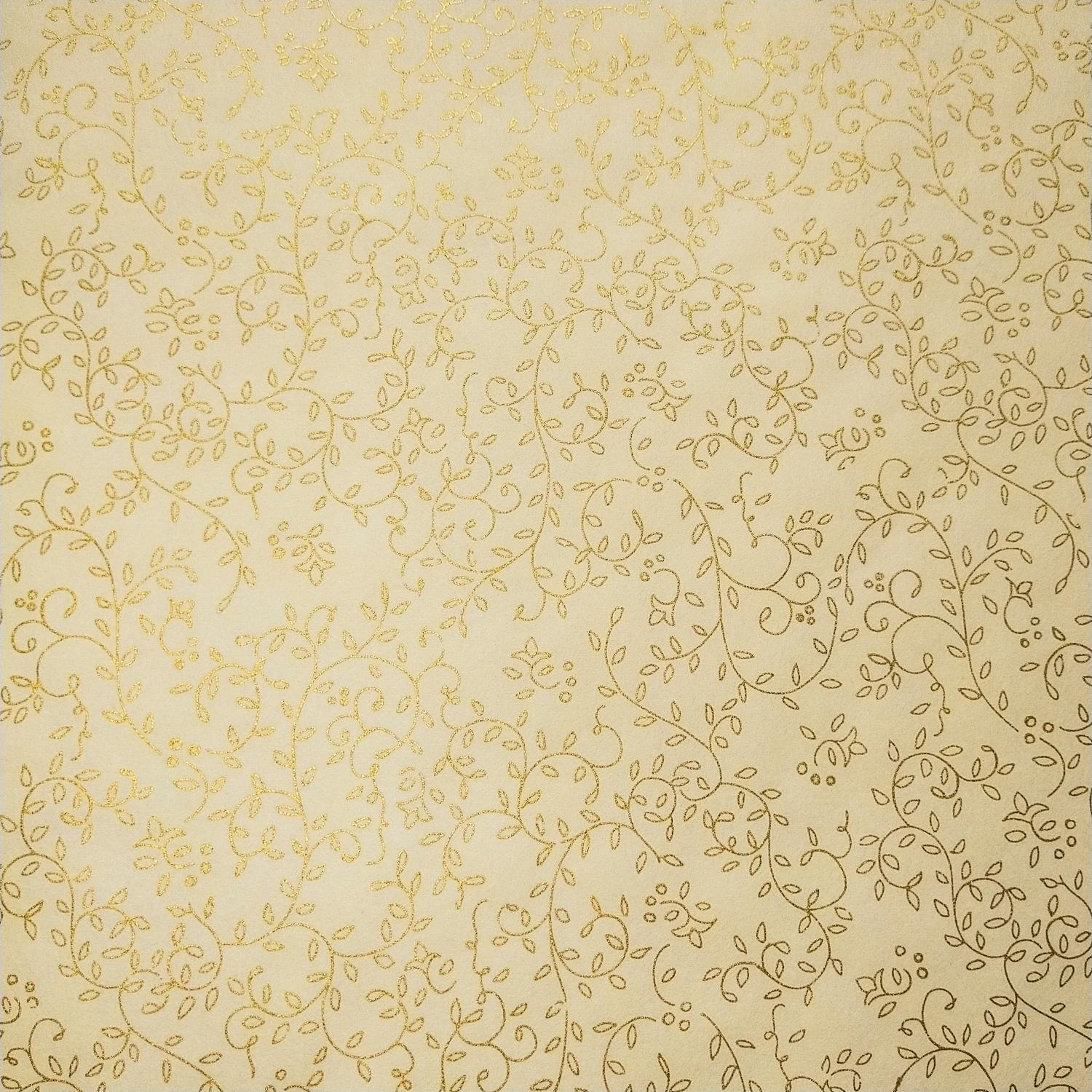 Grapevine Screen-printed Kozo Paper Ivory - Image 2