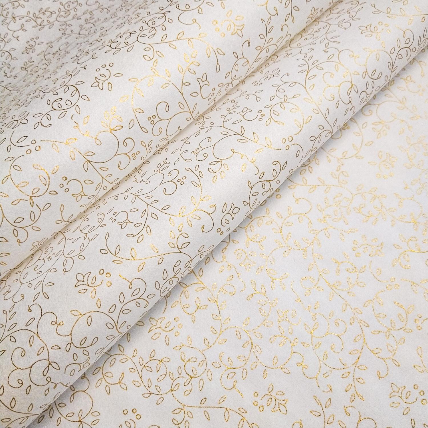 Grapevine Screen-printed Kozo Paper White - Image 5