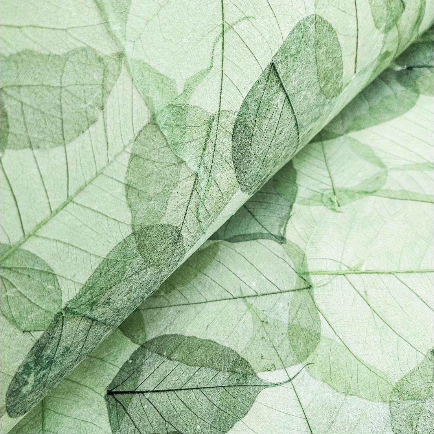 Handmade Buddha Leaf Kozo Paper (Green) - Image 6