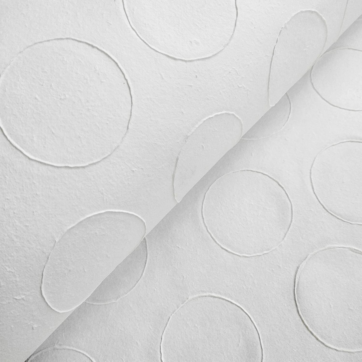 Handmade Circle Marking Kozo Paper (White) - Image 5