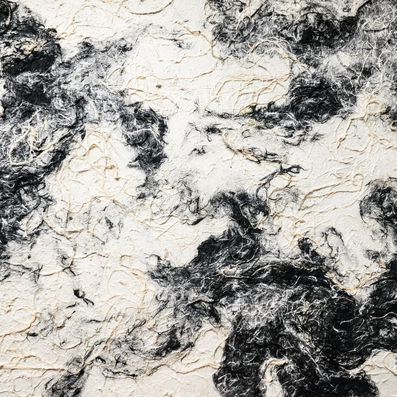 Handmade Earthy Harmony Kozo Paper (Black and White) - Image 6