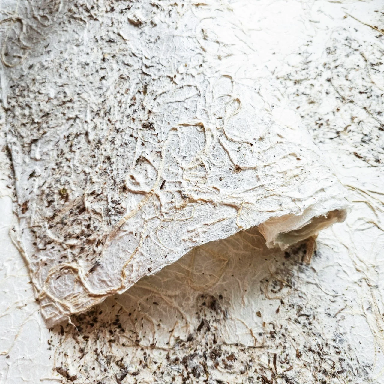 Handmade Earthy Harmony Kozo Paper (Chiri and White) - Image 3
