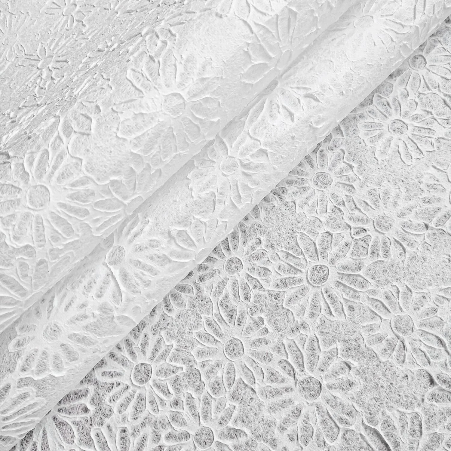 Handmade Embossed Lace Kozo Paper (Daisy, White) - Image 6