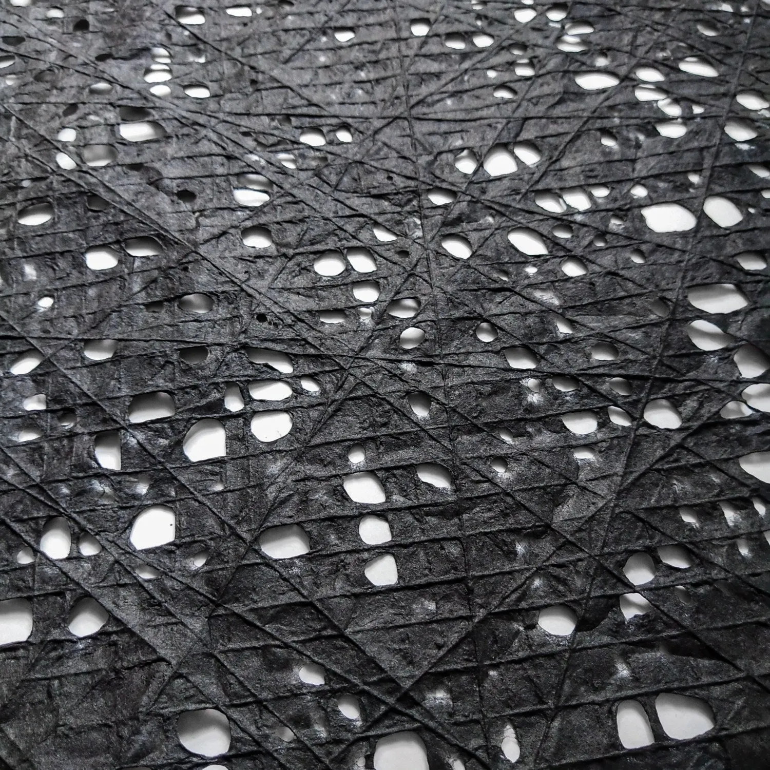 Handmade Fishnet Kozo Paper (Black) - Image 4