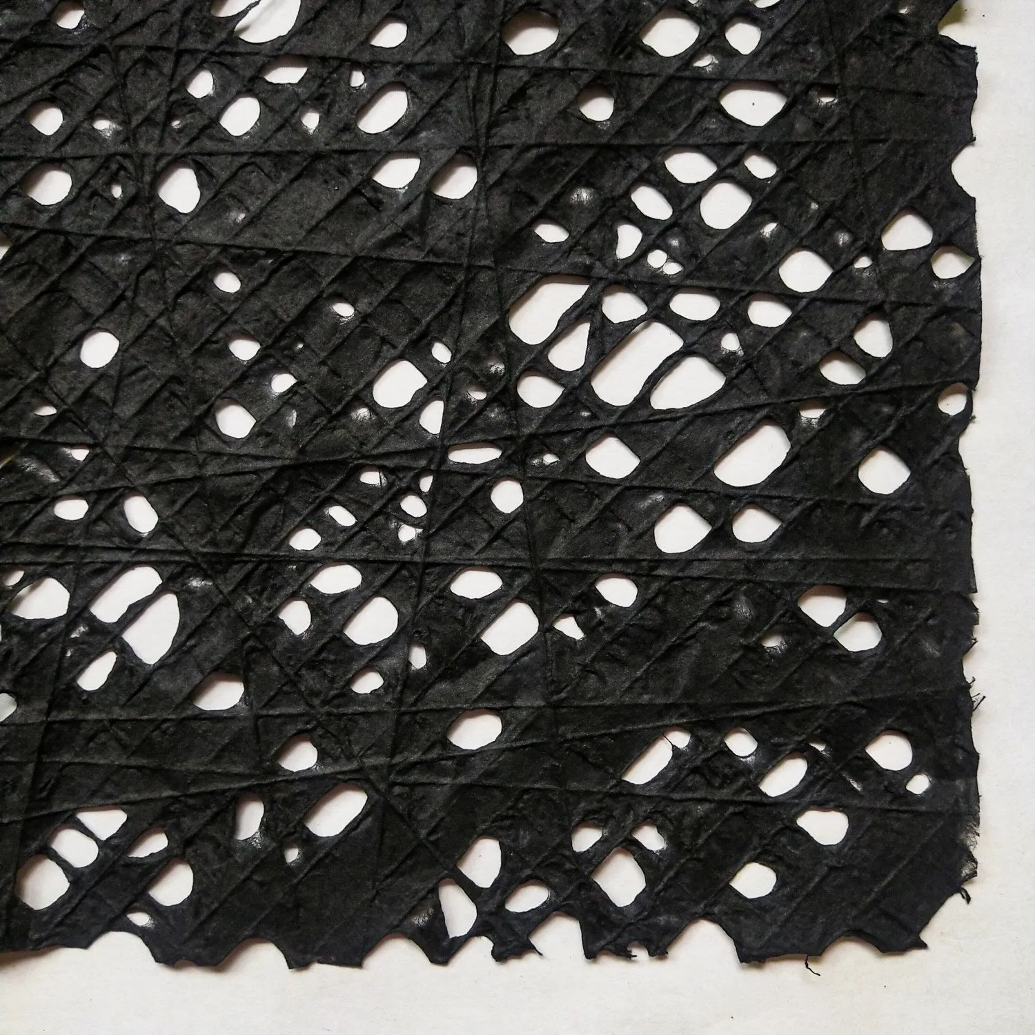 Handmade Fishnet Kozo Paper (Black) - Image 5