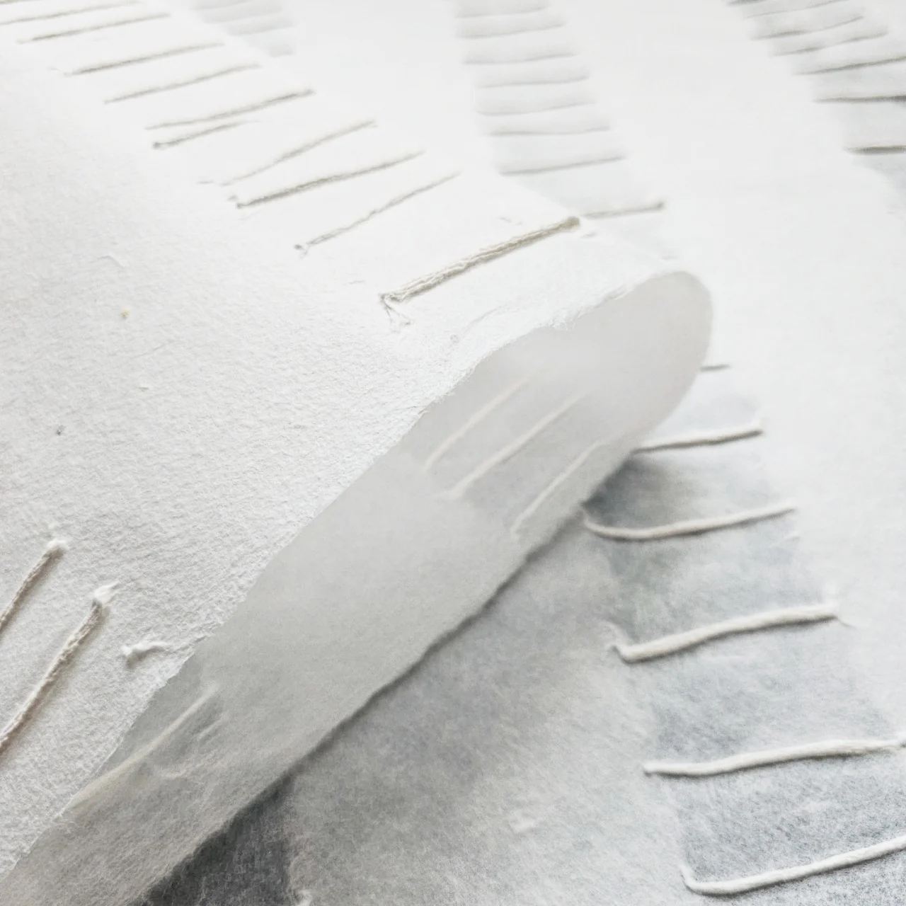 Handmade Fluo Kozo Paper (White) - Image 6