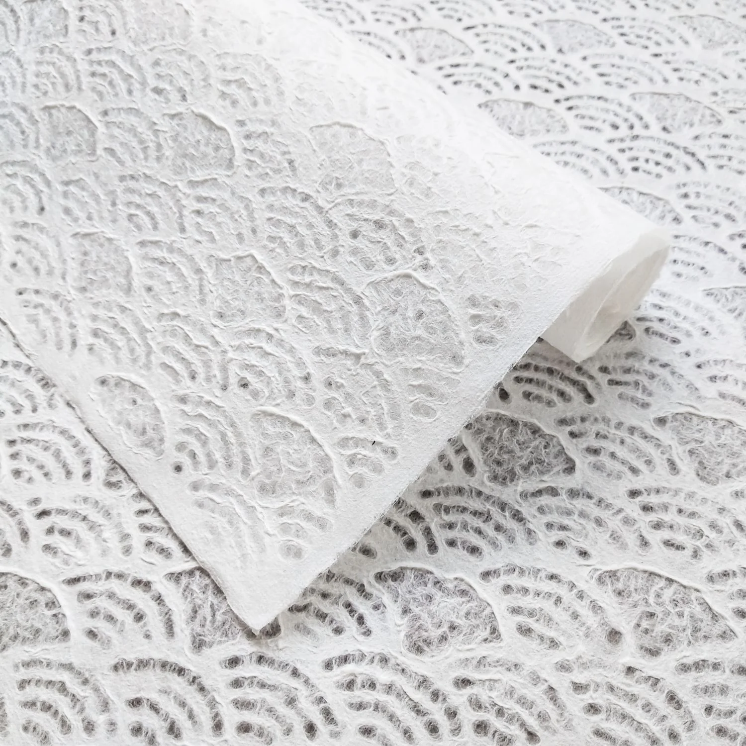 Handmade Lace Kozo Paper (Fan)