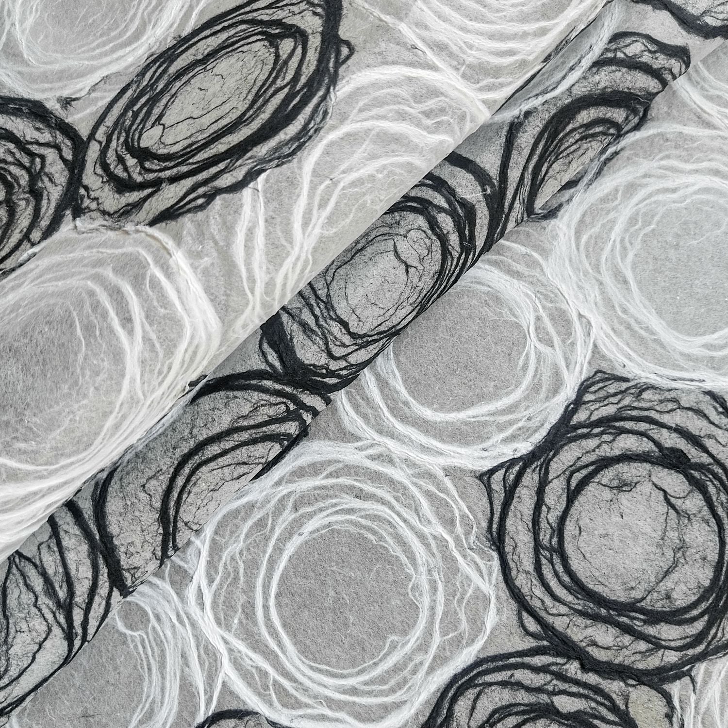 Handmade Rose Kozo Paper (Black and White) - Image 6