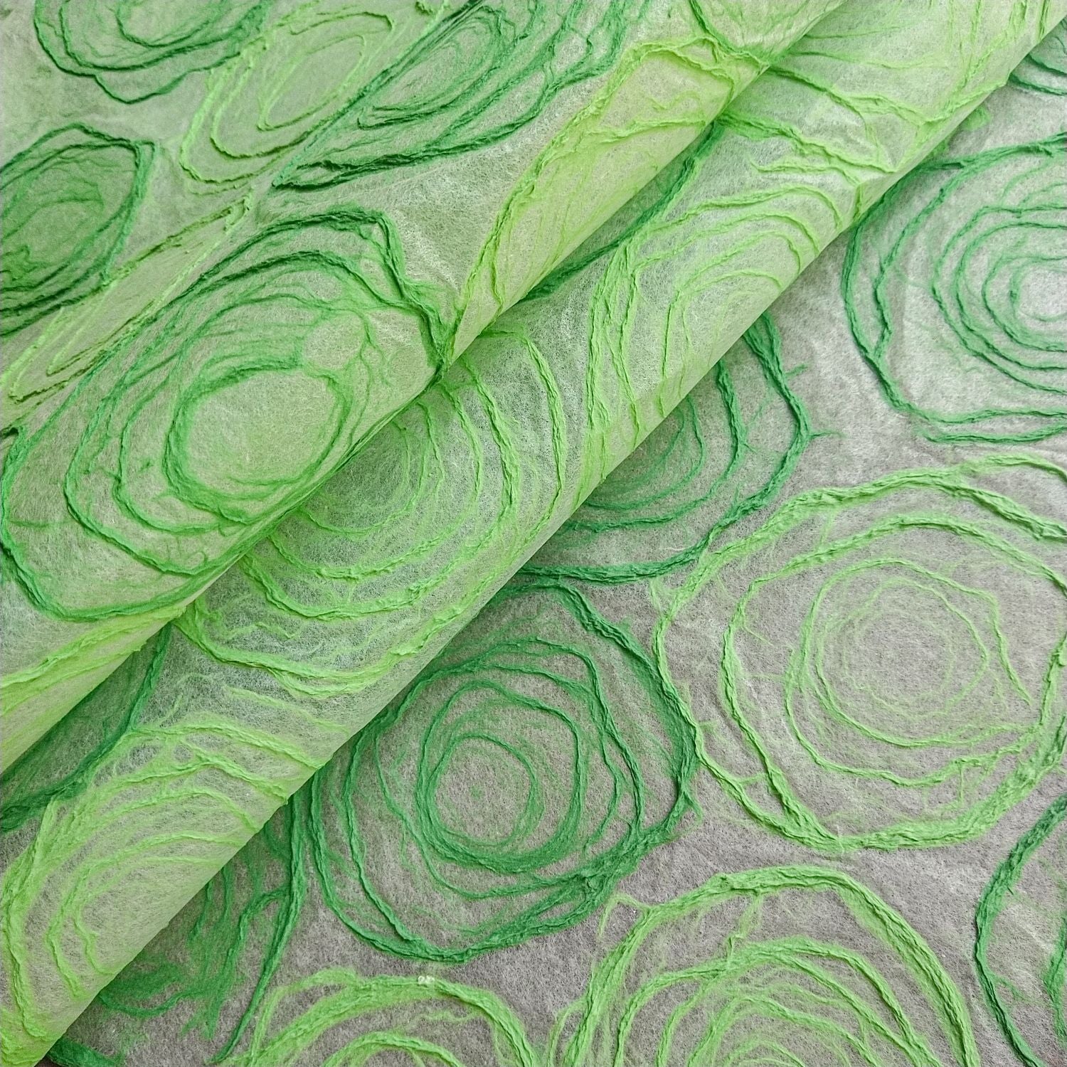 Handmade Rose Kozo Paper (Green and Light Green) - Image 6