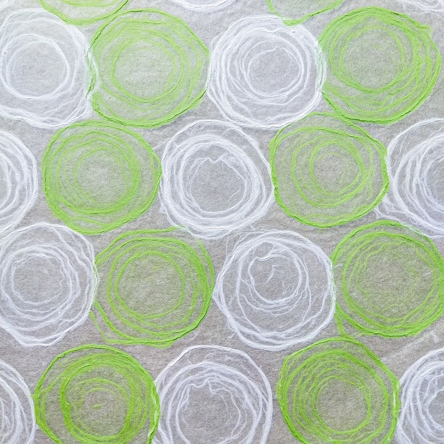Handmade Rose Kozo Paper (Green and White) - Image 3