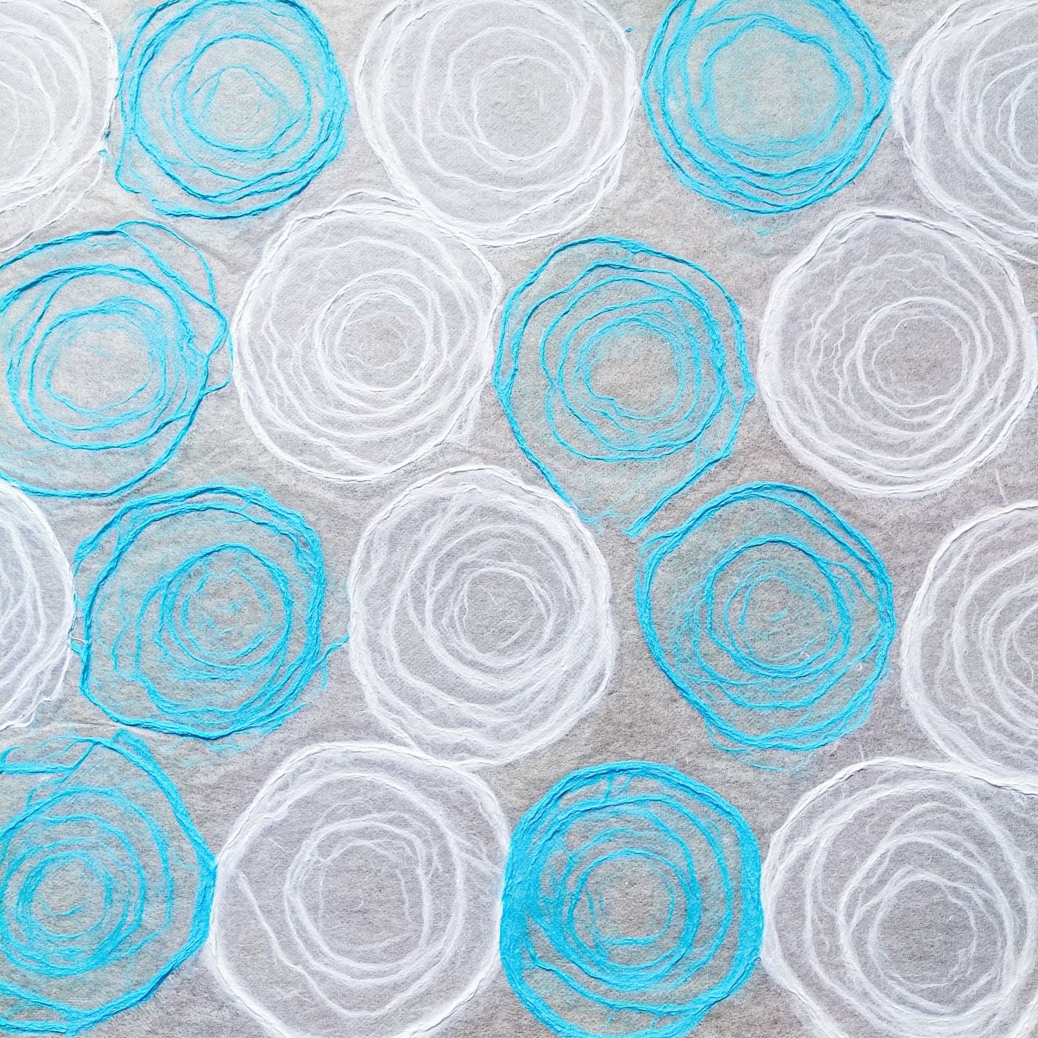 Handmade Rose Kozo Paper (Light Blue and White) - Image 4