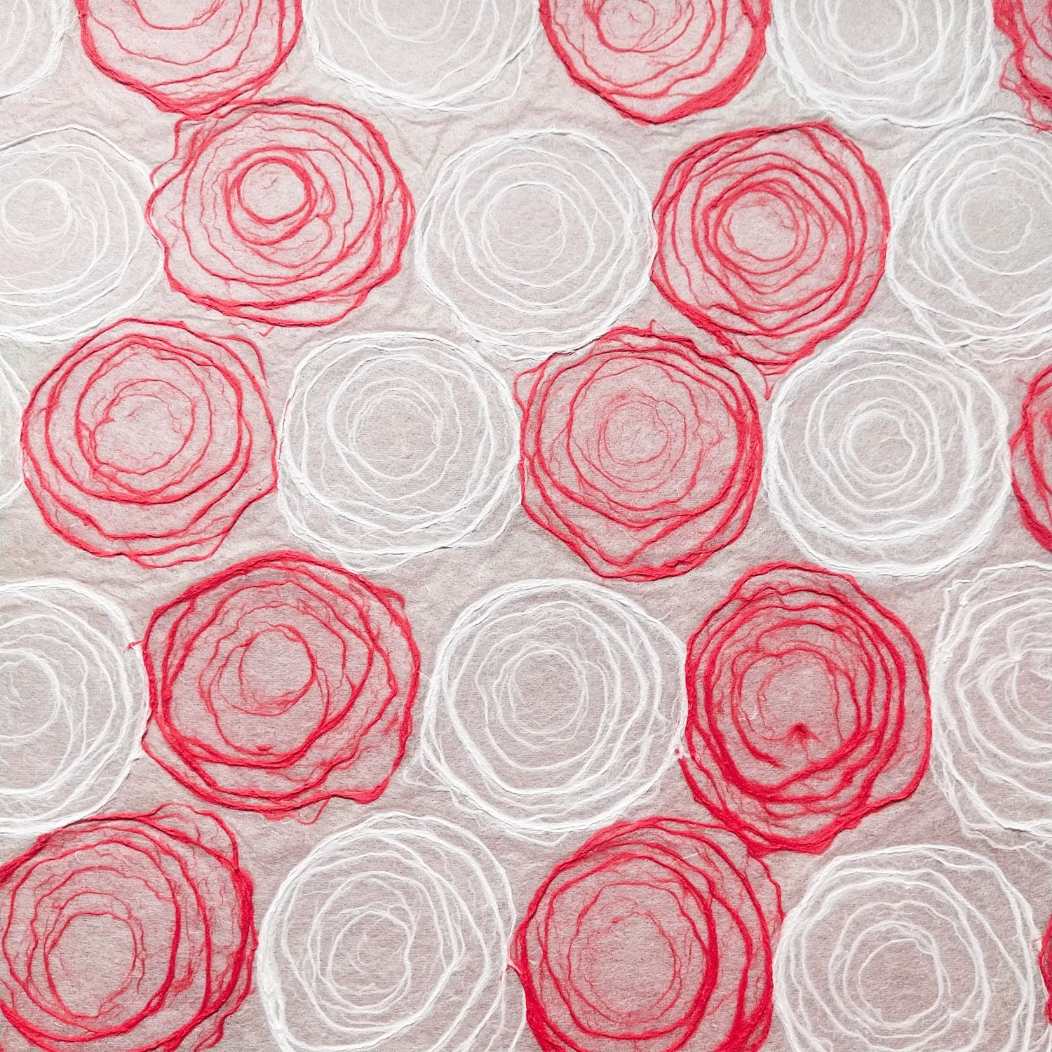 Handmade Rose Kozo Paper (Red and White) - Image 4