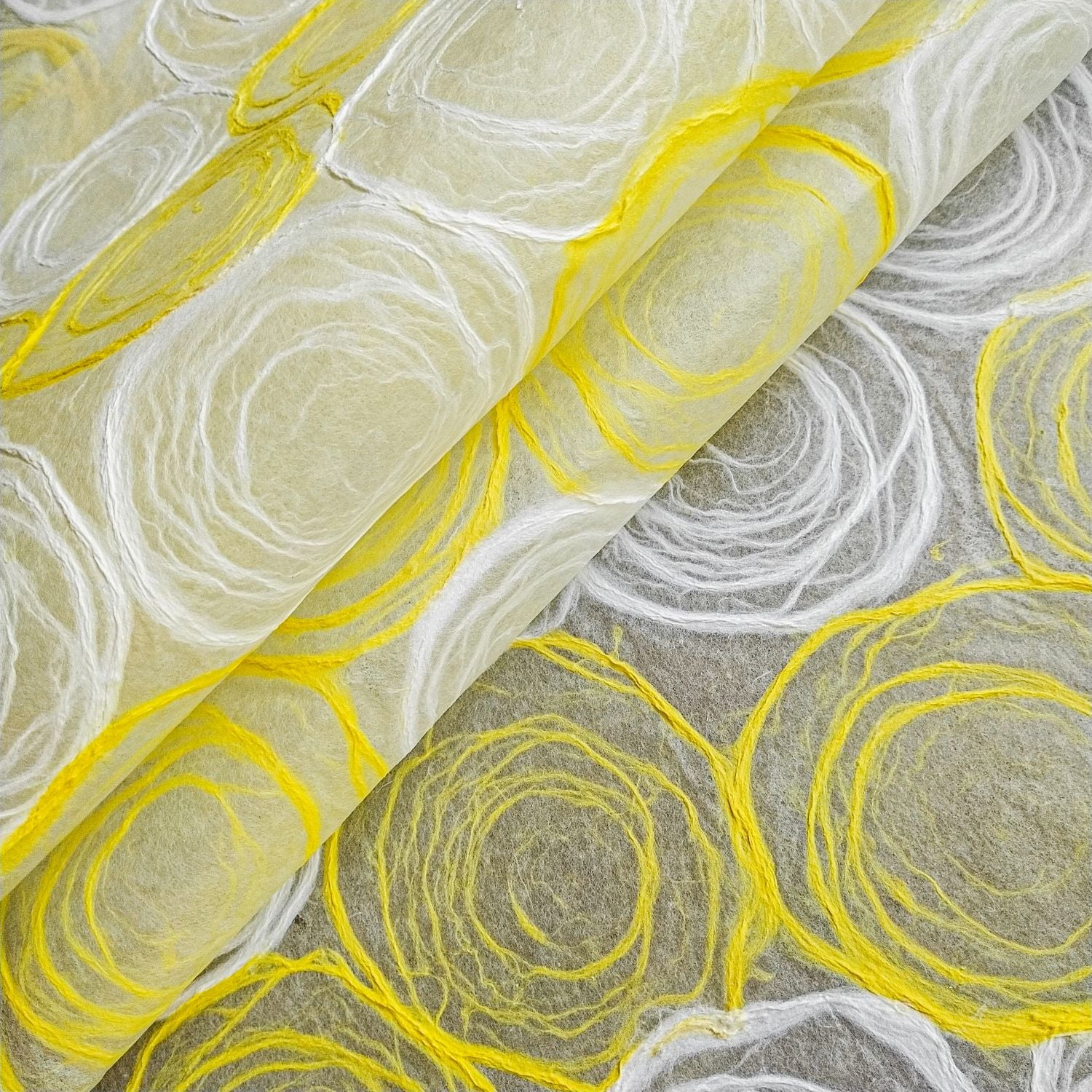 Handmade Rose Kozo Paper (Yellow and White) - Image 5