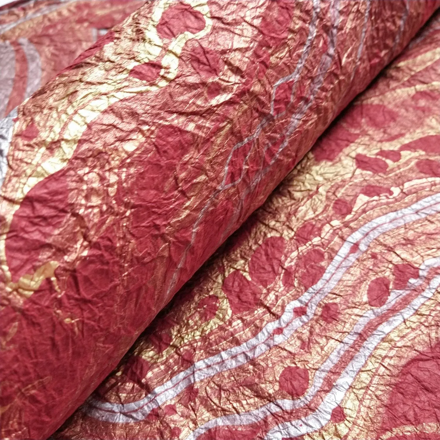 Milano Kozo Paper - Design 14 (Red) - Image 5