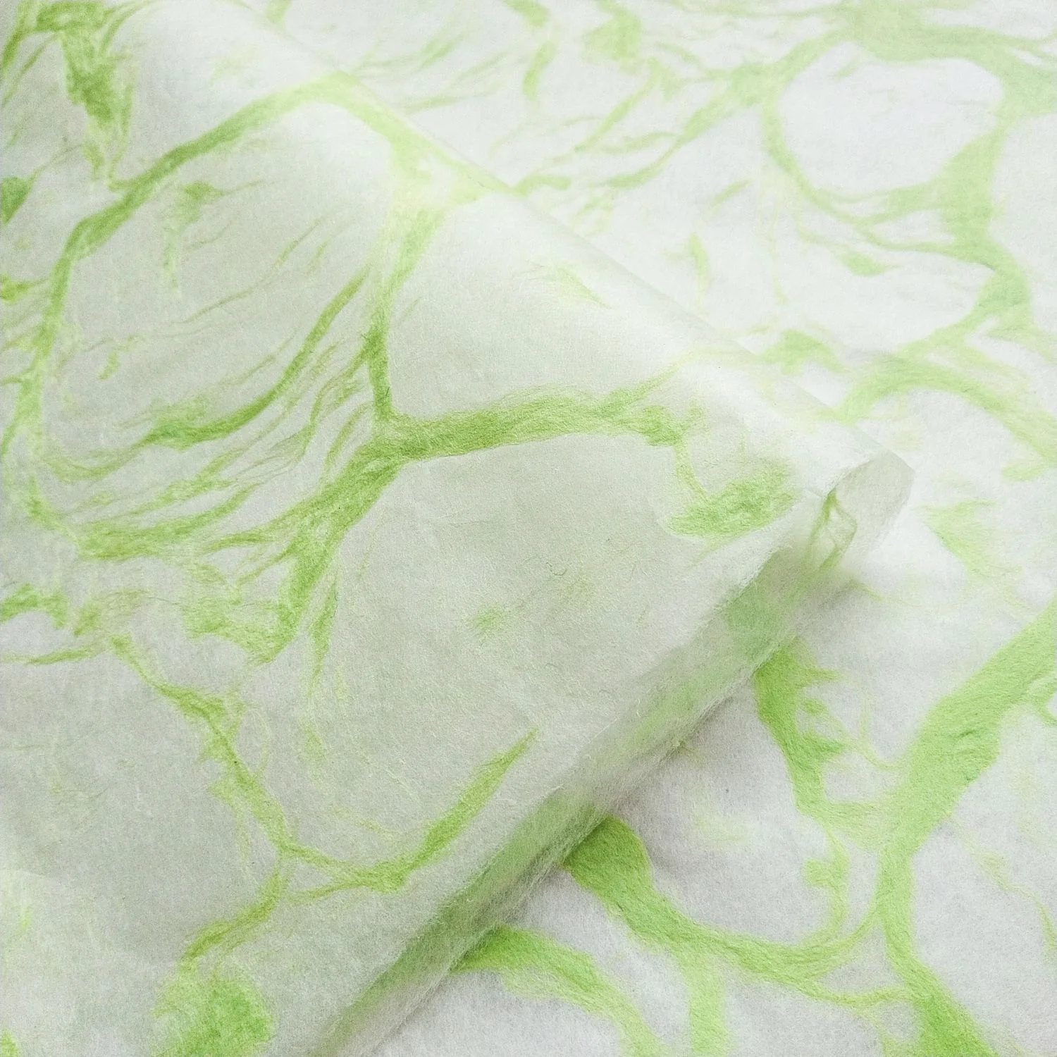 Ripple Kozo Paper (Green on White) - Image 4