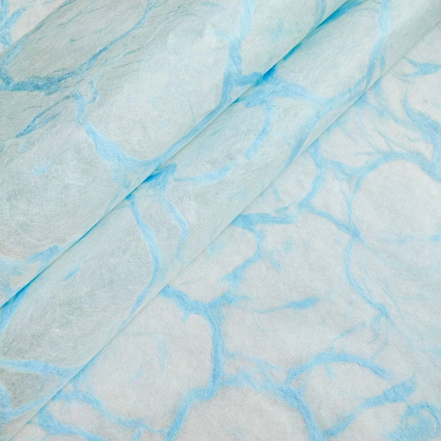 Ripple Kozo Paper (Sky Blue on White) - Image 5