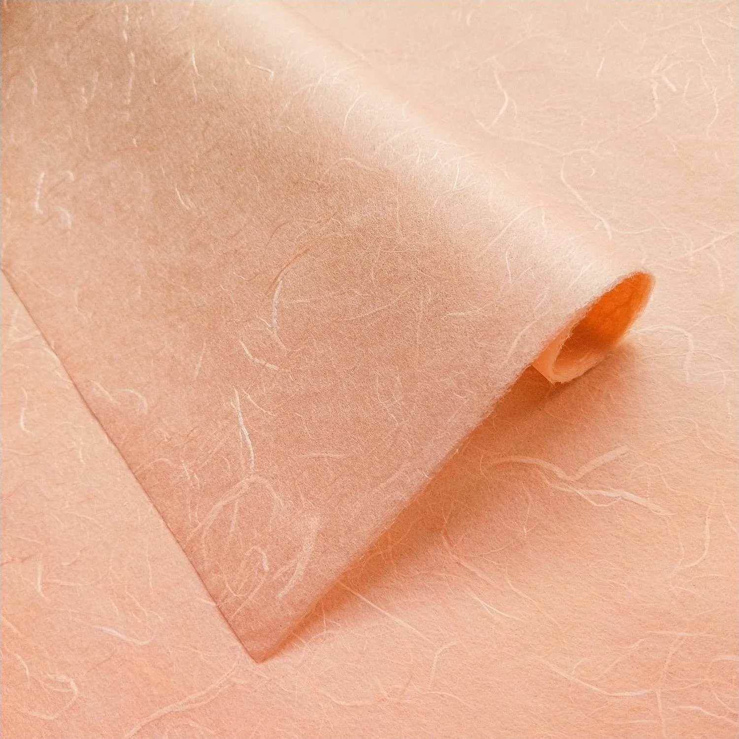 Unryu Kozo Paper (Salmon Orange) - Image 2