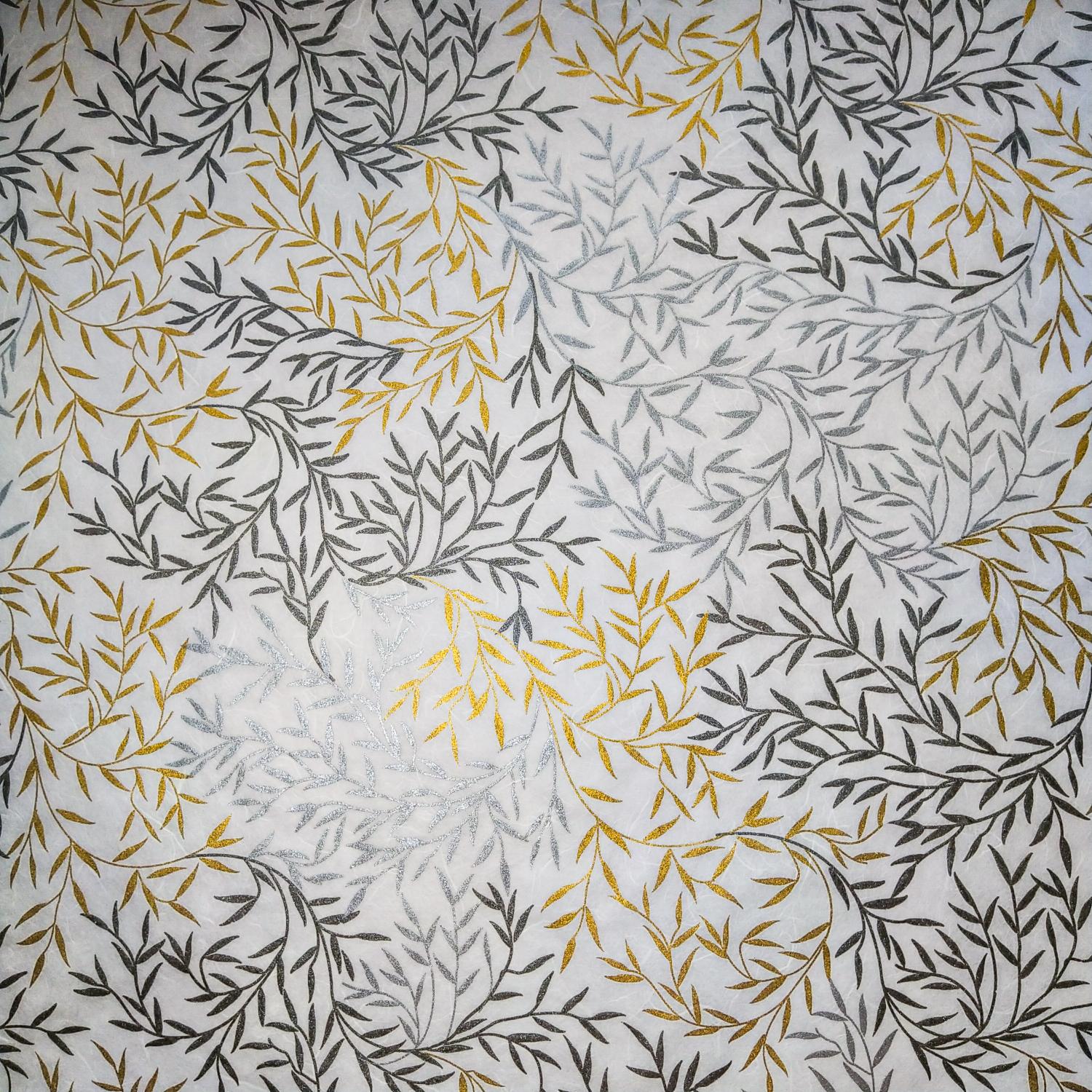 Willow Screen-printed Kozo Paper (White) - Image 3